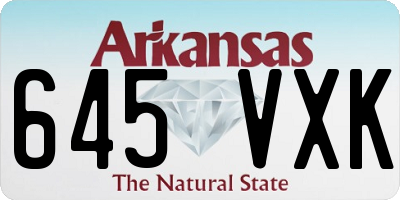 AR license plate 645VXK