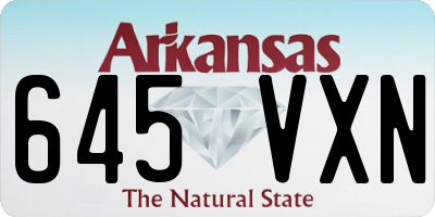AR license plate 645VXN