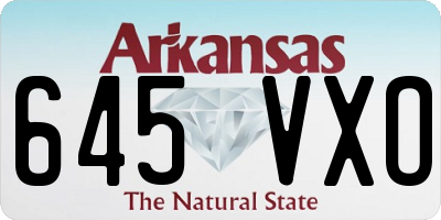 AR license plate 645VXO