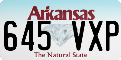 AR license plate 645VXP