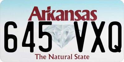 AR license plate 645VXQ