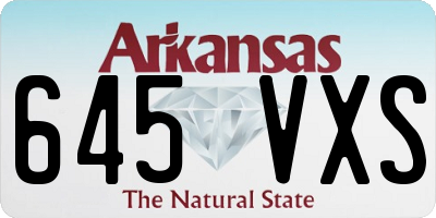 AR license plate 645VXS