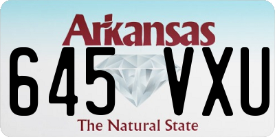 AR license plate 645VXU