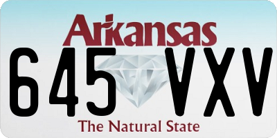 AR license plate 645VXV