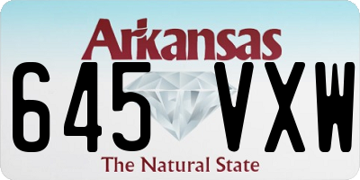 AR license plate 645VXW