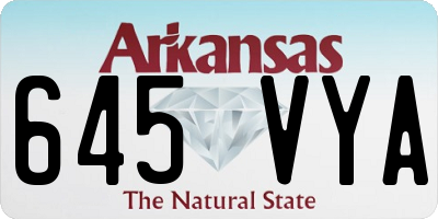 AR license plate 645VYA
