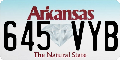 AR license plate 645VYB