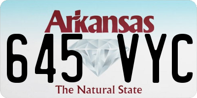 AR license plate 645VYC