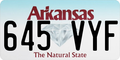 AR license plate 645VYF