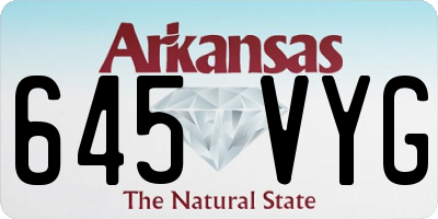 AR license plate 645VYG