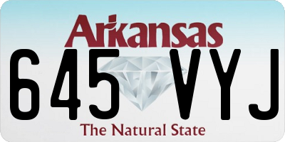 AR license plate 645VYJ