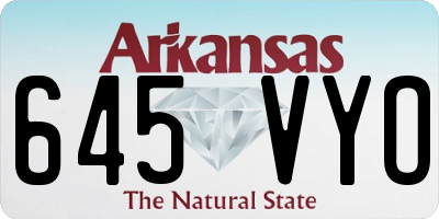 AR license plate 645VYO
