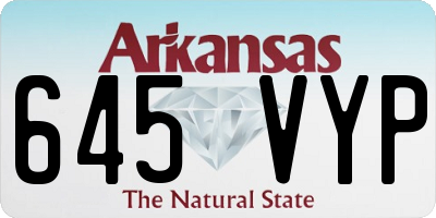 AR license plate 645VYP