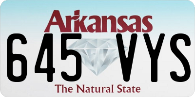 AR license plate 645VYS