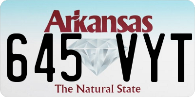 AR license plate 645VYT