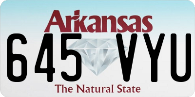 AR license plate 645VYU