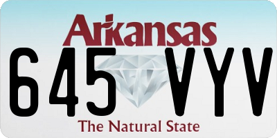 AR license plate 645VYV