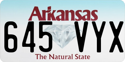 AR license plate 645VYX