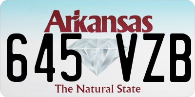 AR license plate 645VZB