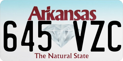 AR license plate 645VZC