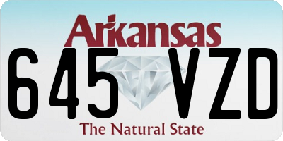 AR license plate 645VZD