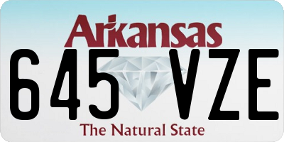 AR license plate 645VZE