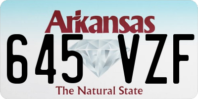 AR license plate 645VZF
