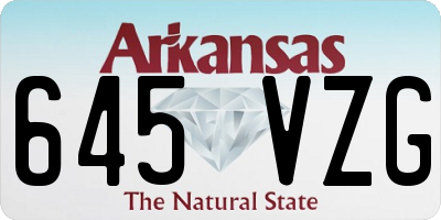 AR license plate 645VZG