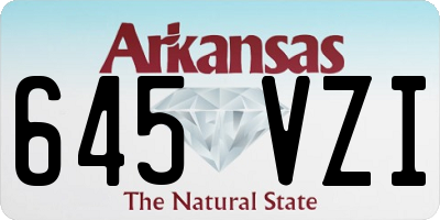 AR license plate 645VZI