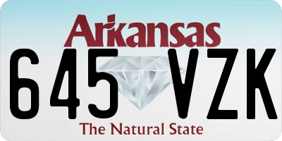 AR license plate 645VZK