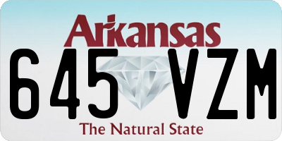 AR license plate 645VZM