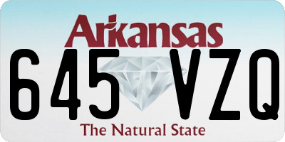 AR license plate 645VZQ