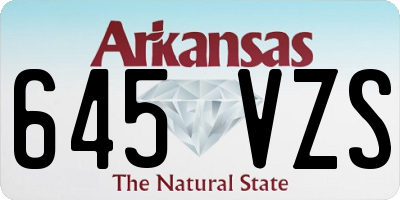 AR license plate 645VZS