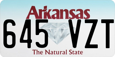 AR license plate 645VZT