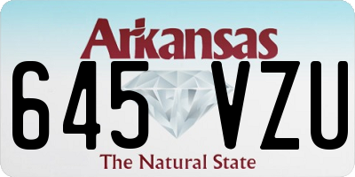 AR license plate 645VZU