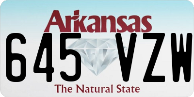 AR license plate 645VZW
