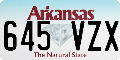 AR license plate 645VZX