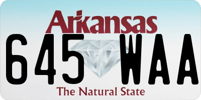 AR license plate 645WAA