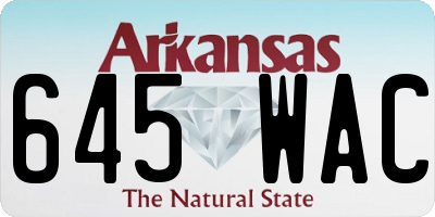AR license plate 645WAC