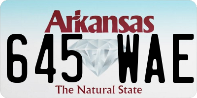 AR license plate 645WAE