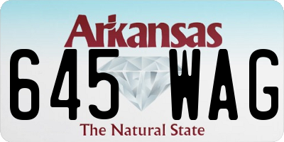 AR license plate 645WAG