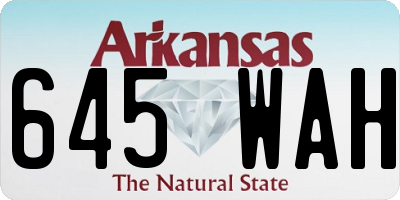 AR license plate 645WAH