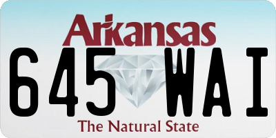 AR license plate 645WAI
