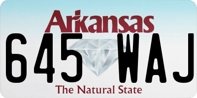AR license plate 645WAJ