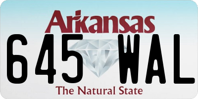 AR license plate 645WAL