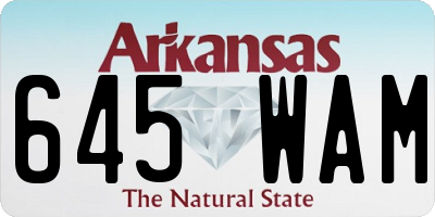 AR license plate 645WAM