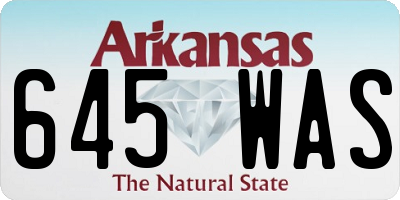 AR license plate 645WAS