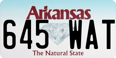 AR license plate 645WAT