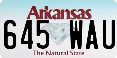 AR license plate 645WAU