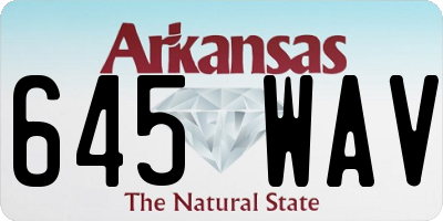 AR license plate 645WAV